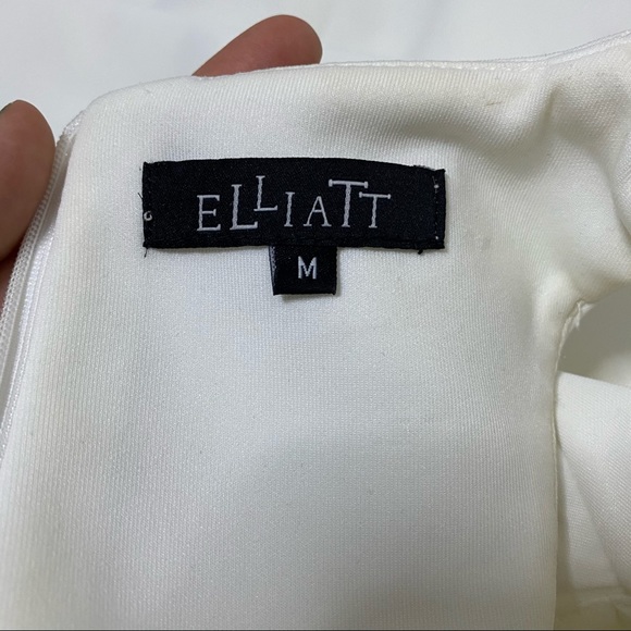 Elliatt White Mesh Contrast Cocktail Dress - Picture 8 of 16